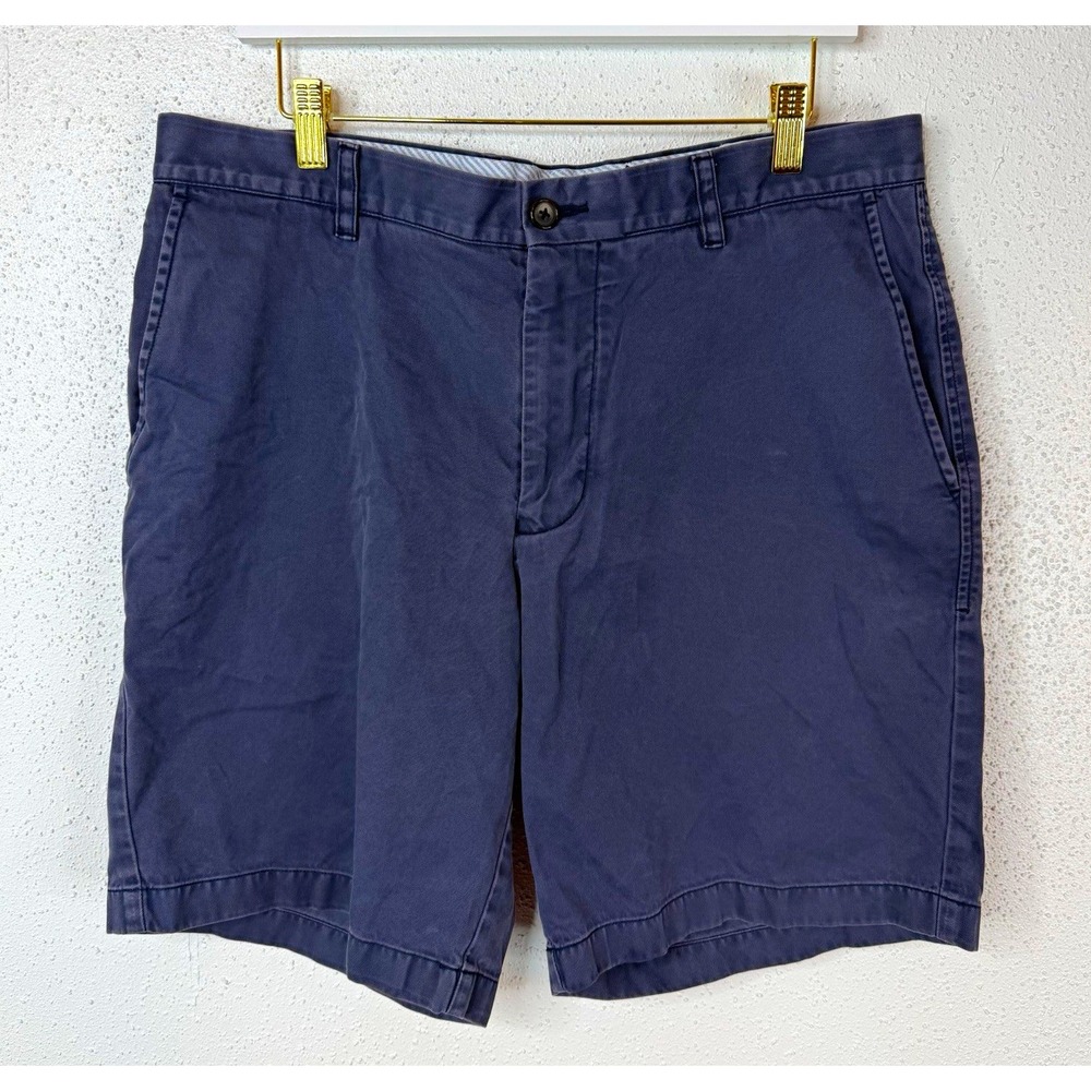 Southern Tide Skipjack Dark Blue Chino Shorts Flat Front Classic Fit Waist 36